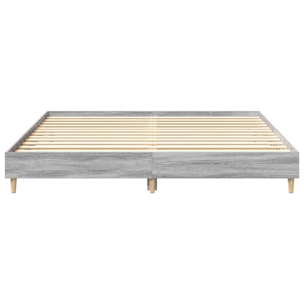 vidaXL Sengeramme uten madrass grå sonoma 160x200 cm konstruert tre