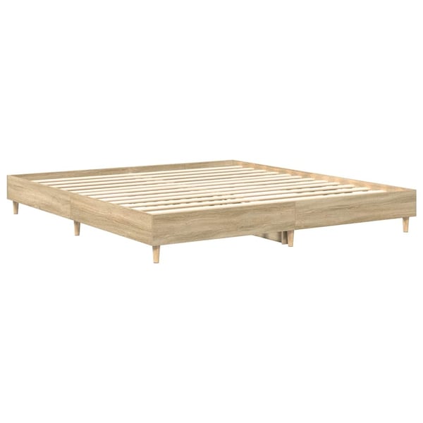 vidaXL Sengeramme uten madrass sonoma eik 180x200 cm konstruert tre