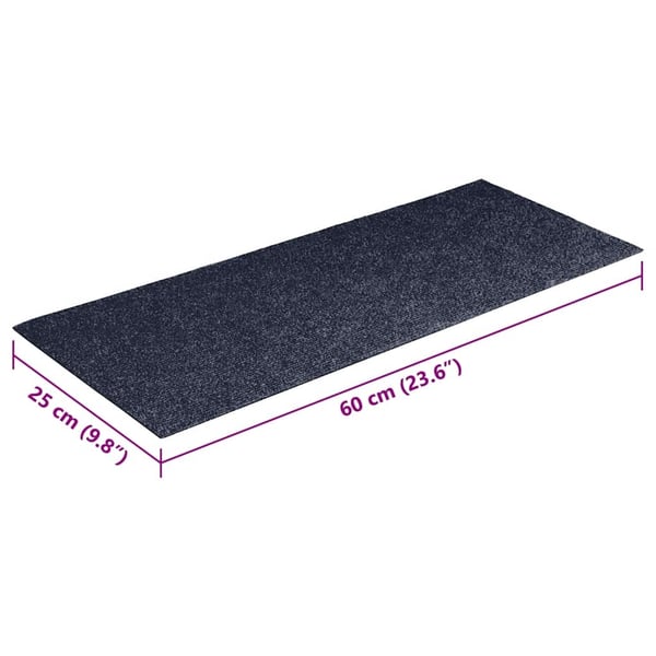 vidaXL Trappematter selvklebende 30 stk 60x25 cm gråblå rektangulære
