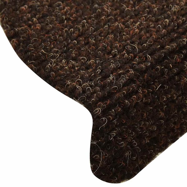 vidaXL Trappematter selvklebende 30 stk 65x21x4 cm brune halvrund store