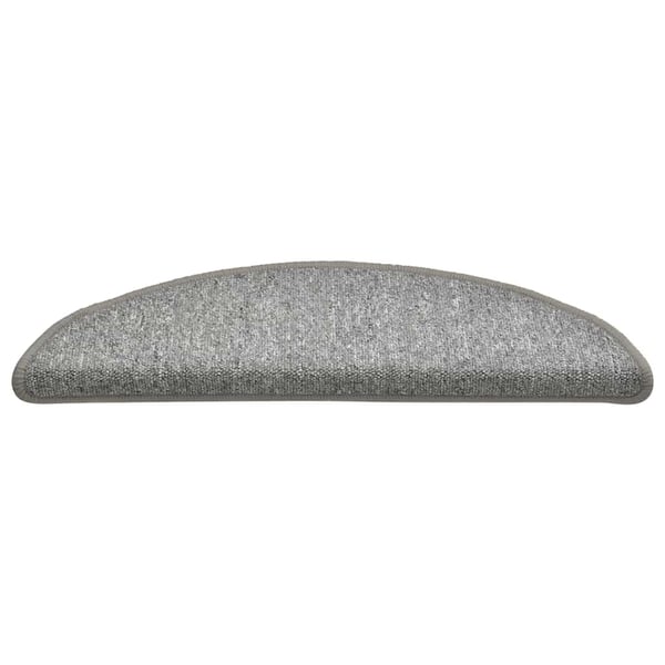 vidaXL trappemåtter 30 stk. 56x17x3 cm lysegrå halvrunde