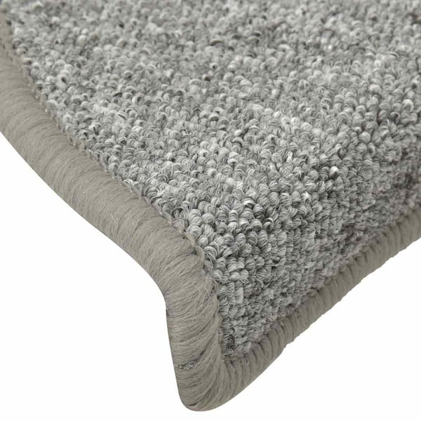 vidaXL trappemåtter 30 stk. 56x17x3 cm lysegrå halvrunde