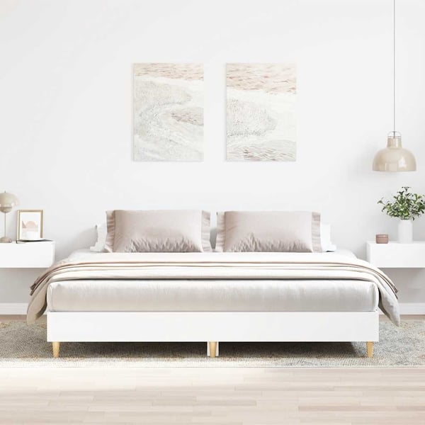 vidaXL Sengeramme uten madrass hvit 180x200 cm konstruert tre