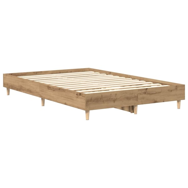 vidaXL Sengeramme uten madrass artisan eik 135x190cm konstruert tre