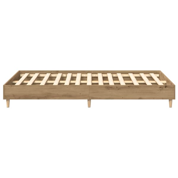 vidaXL Sengeramme uten madrass artisan eik 135x190cm konstruert tre