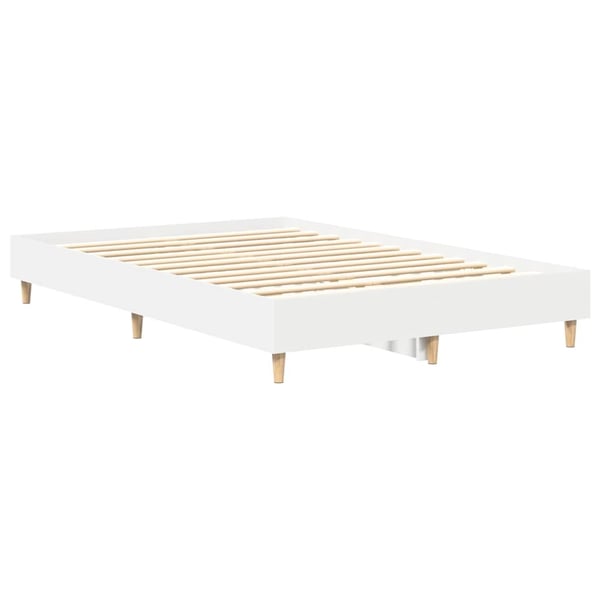 vidaXL Sengeramme uten madrass hvit 140x190 cm konstruert tre