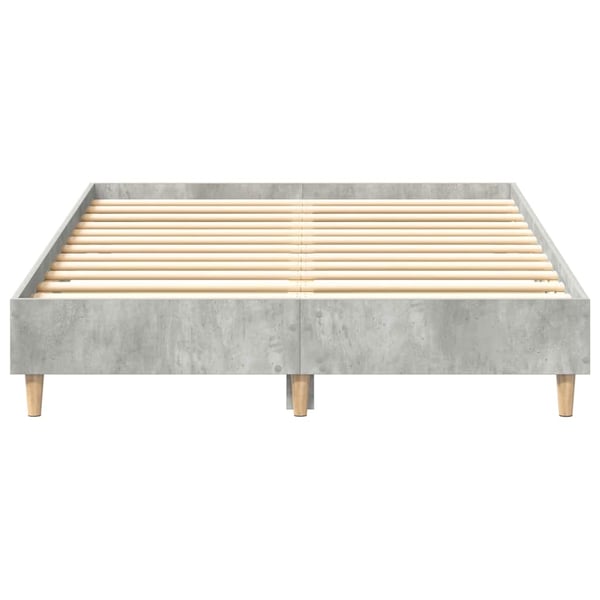 vidaXL sengestel uden madras 135x190 cm konstrueret træ betongrå
