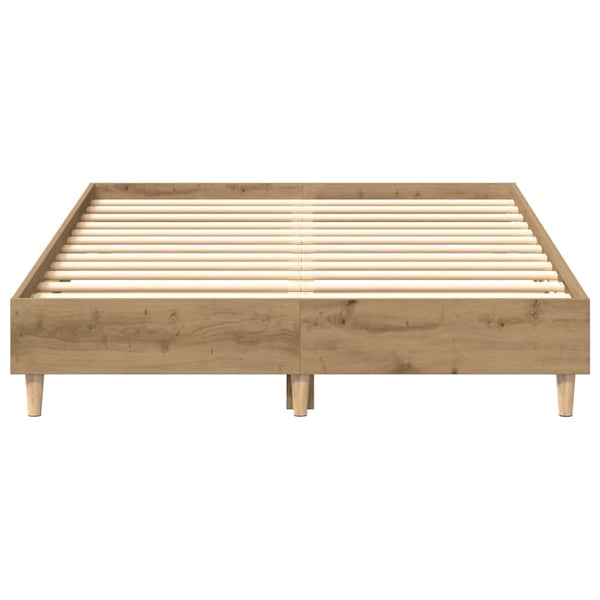vidaXL Sengeramme uten madrass artisan eik 120x190 cm konstruert tre