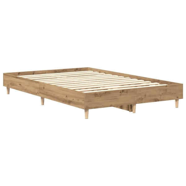 vidaXL Sengeramme uten madrass artisan eik 120x190 cm konstruert tre
