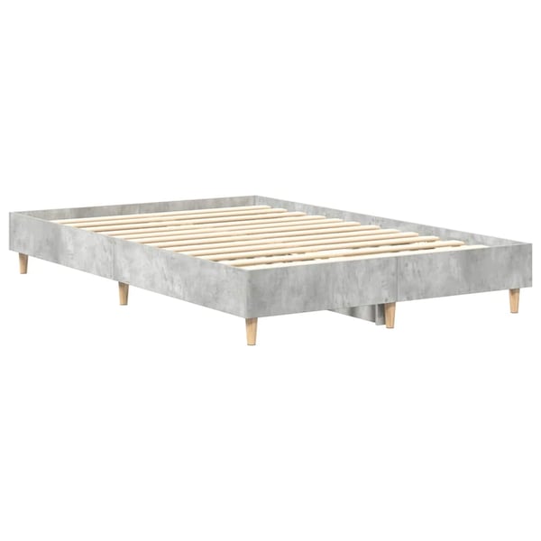 vidaXL sengestel uden madras 140x190 cm konstrueret træ betongrå