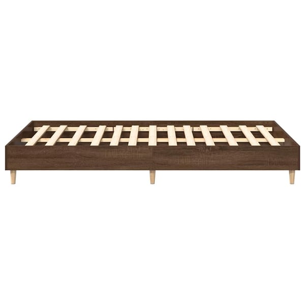 vidaXL Sengeramme uten madrass brun eik 135x190 cm konstruert tre