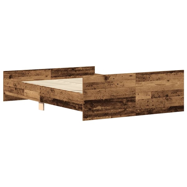 vidaXL Sengeramme uten madrass gammelt tre 120x200 cm konstruert tre