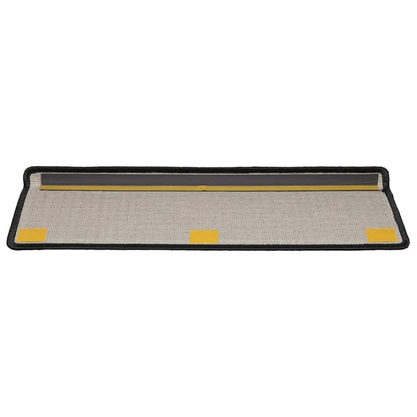 vidaXL trappemåtter 20 stk. 65x21x4 cm sorte rektangulære kanter