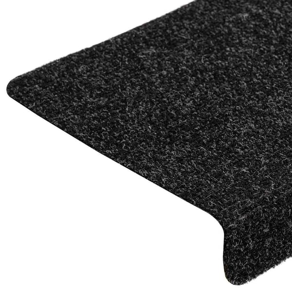 vidaXL Trappematter selvklebende 20 stk 65x21x4 cm svart rektangulær kant