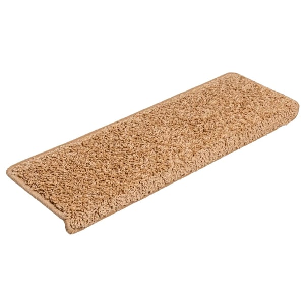 vidaXL Trappematter 20 stk 65x21x4 cm beige rektangulær kant