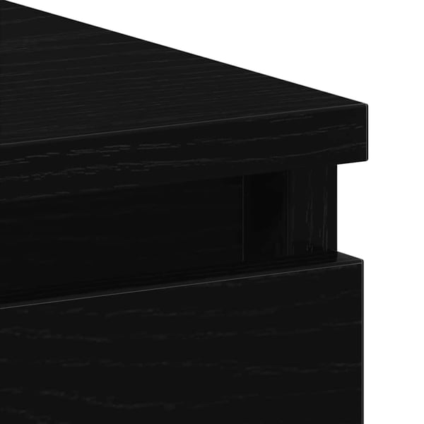 vidaXL Skrivebord svart eik 90x45x76 cm konstruert tre