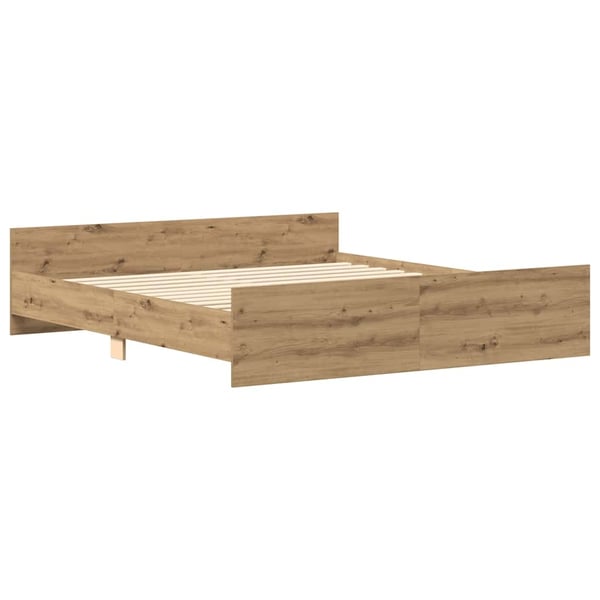 vidaXL Sengeramme uten madrass artisan eik 180x200 cm konstruert tre
