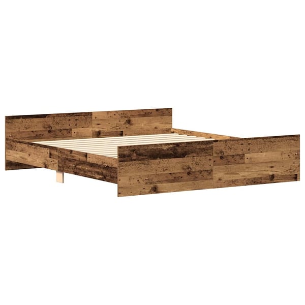 vidaXL sengestel uden madras 180x200 cm konstrueret træ antikt træ