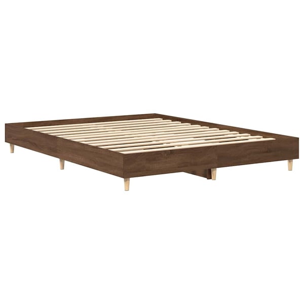 vidaXL Sengeramme uten madrass brun eik 140x200 cm konstruert tre