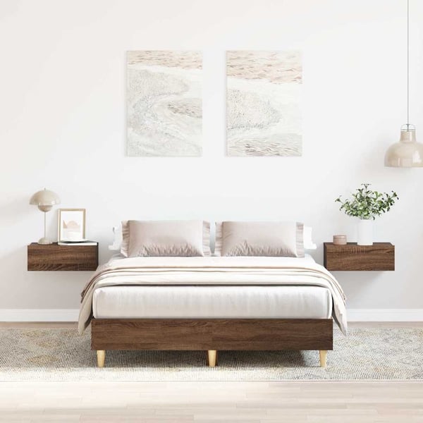 vidaXL Sengeramme uten madrass brun eik 120x200 cm konstruert tre