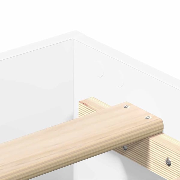 vidaXL Sengeramme uten madrass hvit 120x200 cm konstruert tre