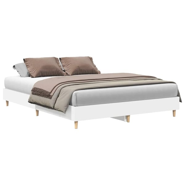 vidaXL Sengeramme uten madrass hvit 150x200 cm konstruert tre