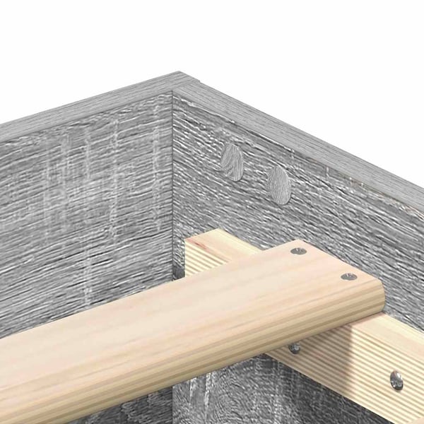 vidaXL Sengeramme uten madrass grå sonoma 120x200 cm konstruert tre