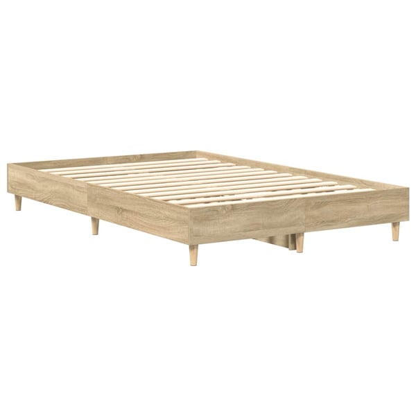 vidaXL Sengeramme uten madrass sonoma eik 120x200 cm konstruert tre