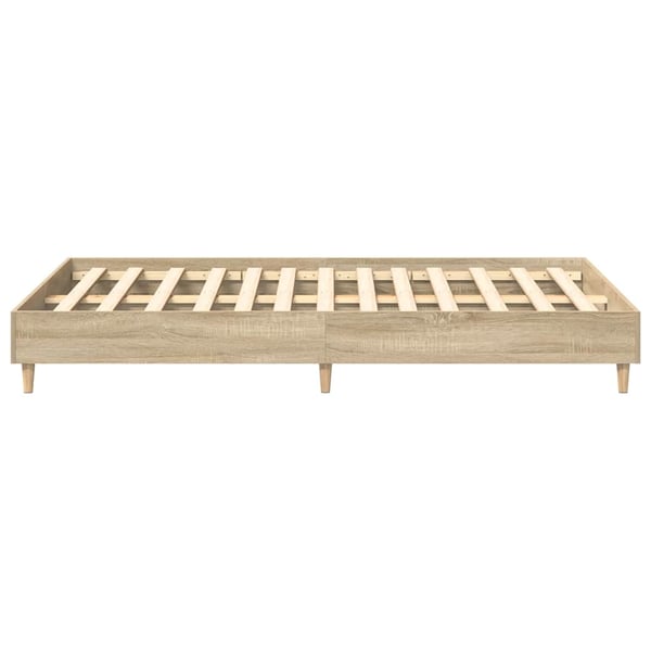 vidaXL Sengeramme uten madrass sonoma eik 120x200 cm konstruert tre