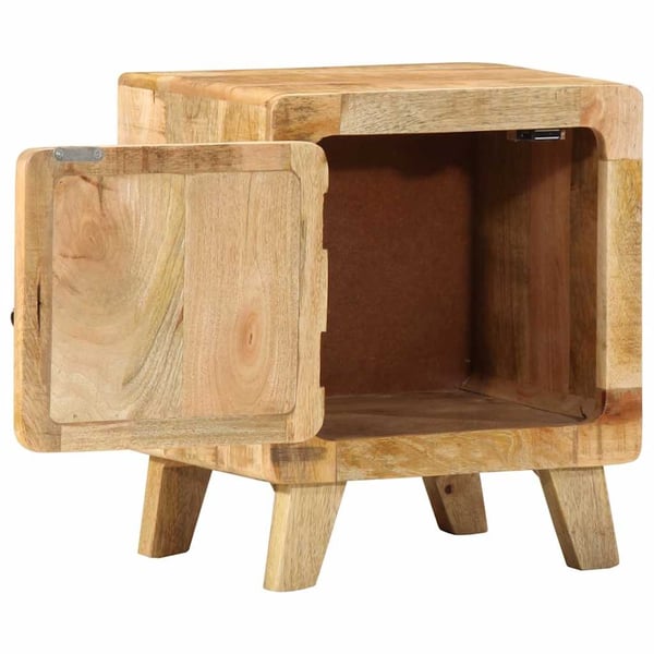 vidaXL sengebord 40x32x46 cm massivt ru mangotræ