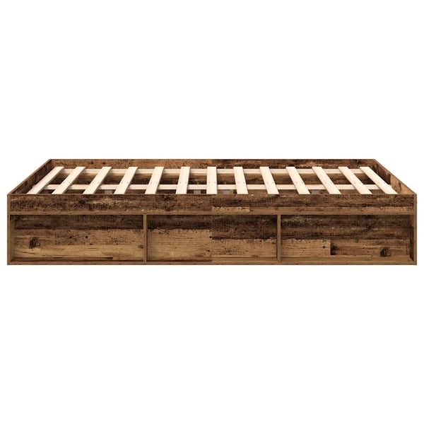 vidaXL Sengeramme uten madrass gammelt tre 120x190 cm konstruert tre