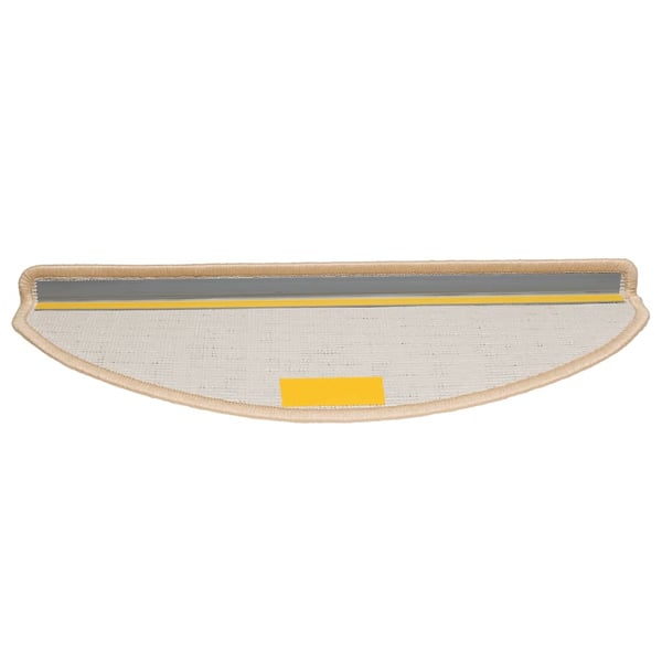 vidaXL Trappematter 30 stk 65x21x4 cm kremfarget halvrund stor
