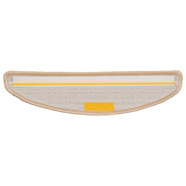 vidaXL Trappematter 30 stk 56x17x3 cm kremfargede halvrund