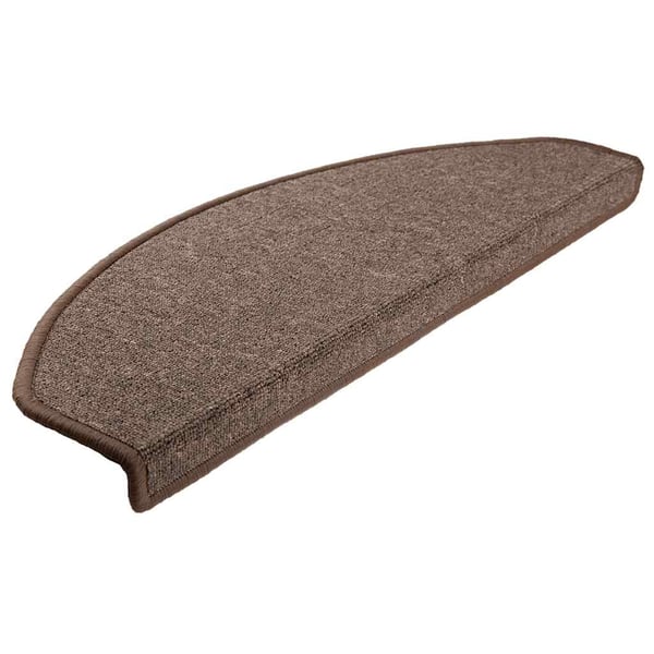 vidaXL Trappematter 30 stk 65x24x4 cm kaffebrune halvrund store