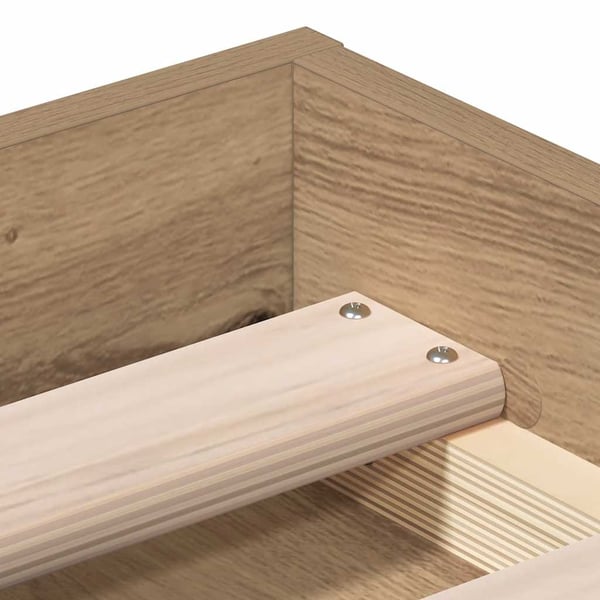 vidaXL Sengeramme uten madrass artisan eik 120x190 cm konstruert tre