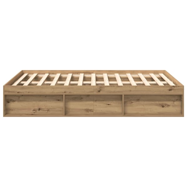 vidaXL Sengeramme uten madrass artisan eik 120x190 cm konstruert tre