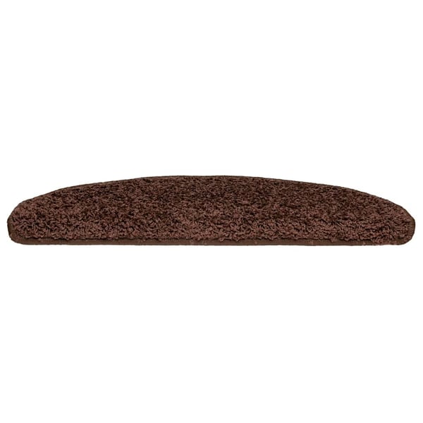 vidaXL Trappematter 30 stk 65x21x4 cm brune halvrund store