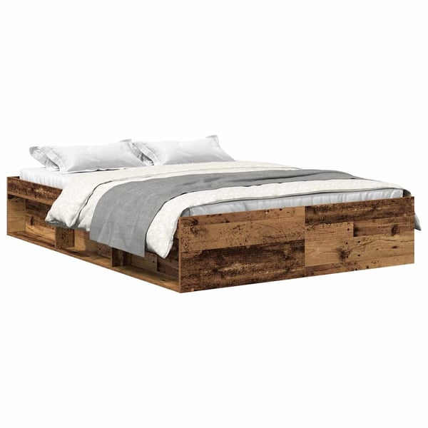 vidaXL Sengeramme uten madrass gammelt tre 120x200 cm konstruert tre
