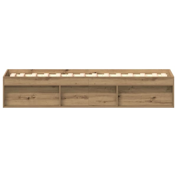 vidaXL Sengeramme uten madrass artisan eik 90x200 cm konstruert tre