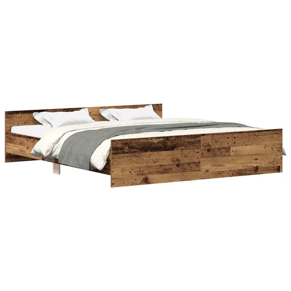 vidaXL Sengeramme uten madrass gammelt tre 160x200 cm konstruert tre