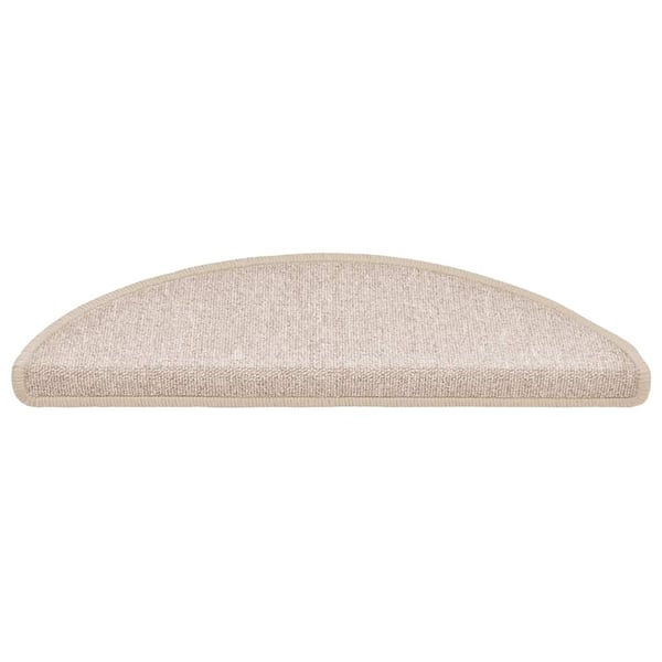 vidaXL Trappematter 30 stk 56x17x3 cm taupe halvrund