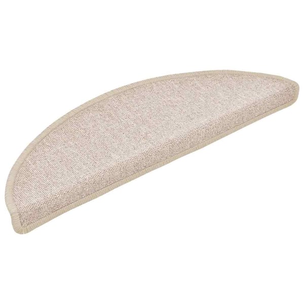 vidaXL Trappematter 30 stk 56x17x3 cm taupe halvrund