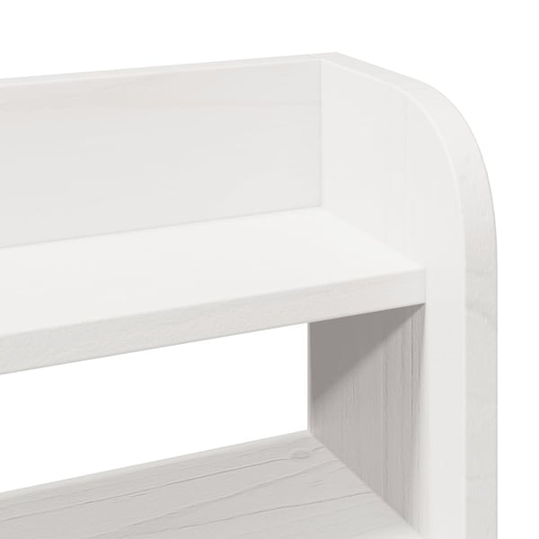 vidaXL Sengeramme med hodegavl hvit 140x200 cm heltre furu