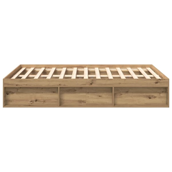 vidaXL Sengeramme uten madrass artisan eik 120x200 cm konstruert tre