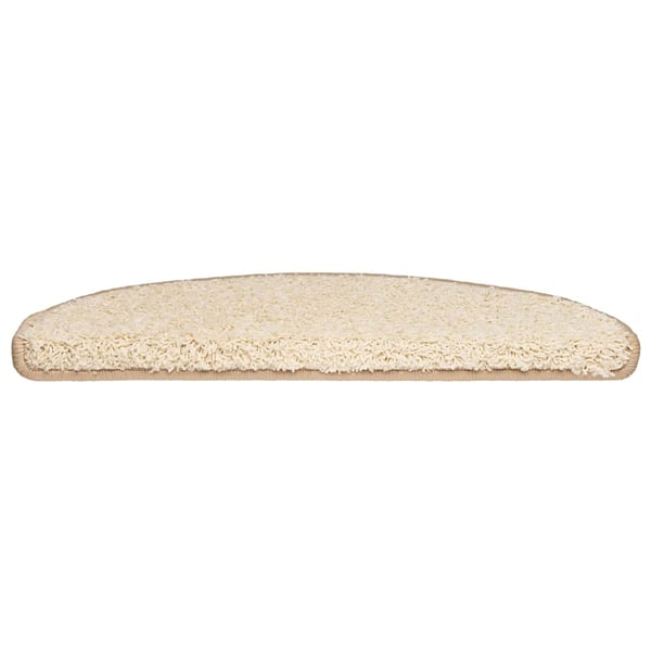 vidaXL Trappematter 20 stk 65x21x4 cm kremfarget halvrund stor