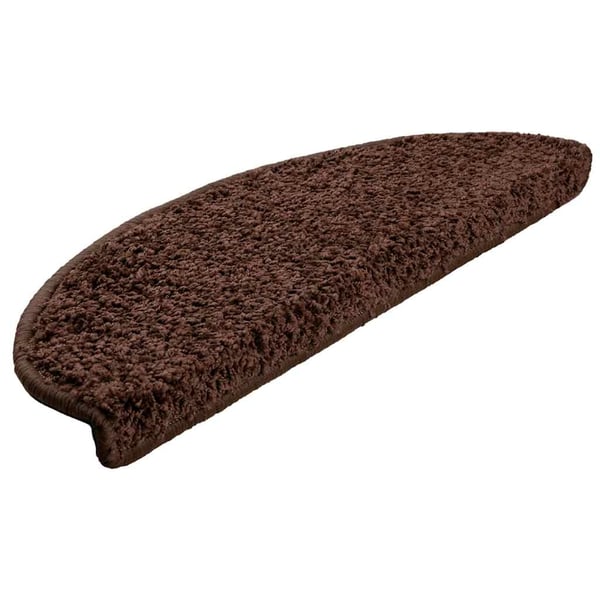 vidaXL Trappematter 20 stk 65x21x4 cm brune halvrund store