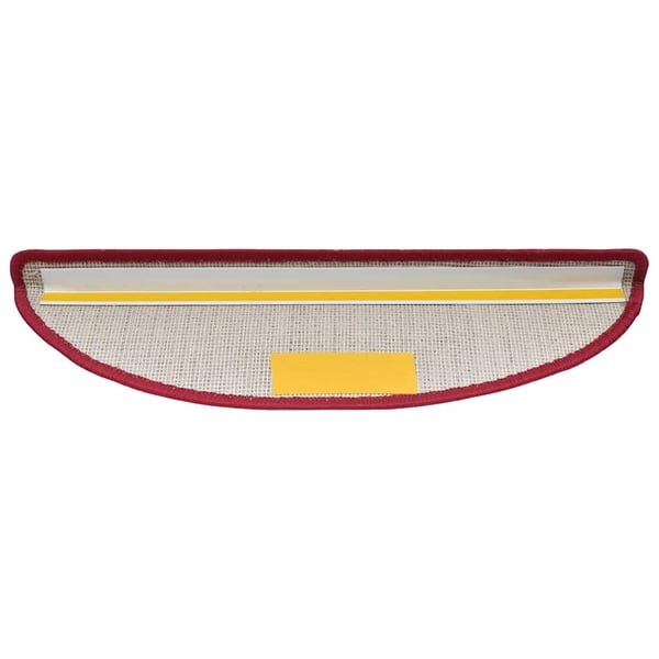 vidaXL Trappematter 20 stk 56x17x3 cm rød halvrund