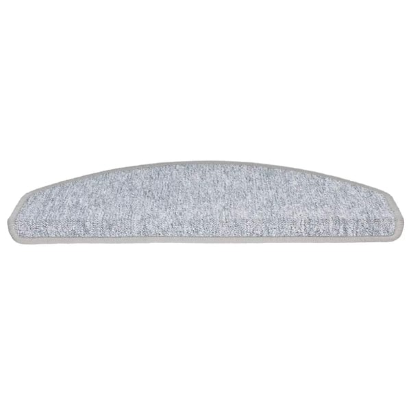 vidaXL Trappematter 20 stk 65x24x4 cm lysegrå halvrund store