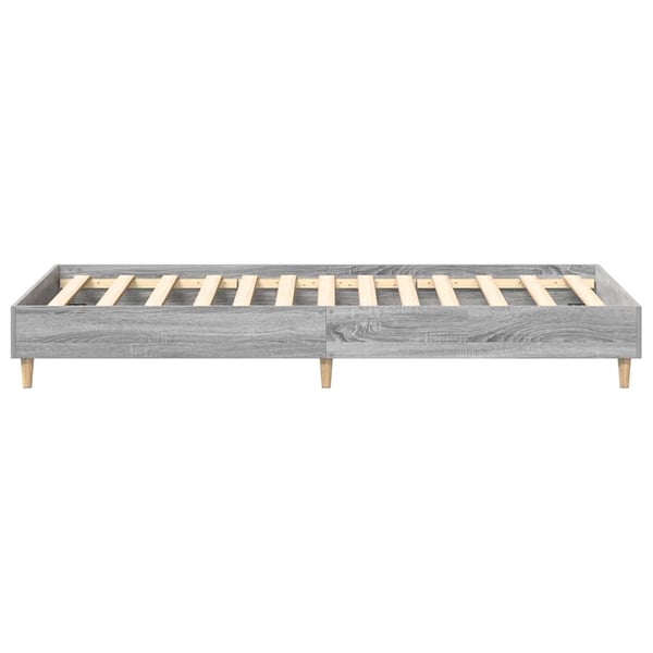 vidaXL sengestel uden madras 75x190 cm konstrueret træ grå sonoma-eg