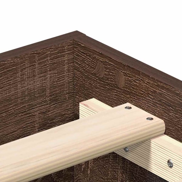 vidaXL Sengeramme uten madrass brun eik 90x200 cm konstruert tre